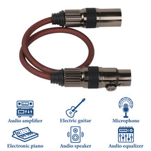 画像をギャラリービューアに読み込む, Geekria XLR Cable オス から XLR Cable メス Plug アダプター、 変換オーディオ Plug 、コード マイク、オーディオ ミキサー コンソール、オーディオ インターフェイス、XLR スピーカー (1 Feet / 1 Pack) と互換性があります
