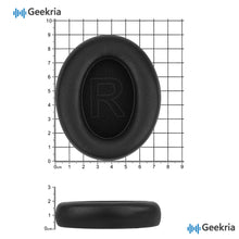 画像をギャラリービューアに読み込む, Geekria イヤーパッド QuickFit 互換性 パッド Soundcore Q11i Wireless ヘッドホンに対応 パッド イヤー / イヤーカップ (プロテインレザー/黒)
