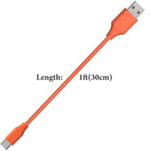 画像をギャラリービューアに読み込む, Geekria 充電ケーブル 互換性 USB 充電コード USB to USB-C ジェイビーエル JBL Flip 7/6、 CHARGE 6/5、 GO 4/3、 Clip 5/4、 PULSE 5/4、 XTREME 3 に対応 (オレンジ色、1ft、2つ
