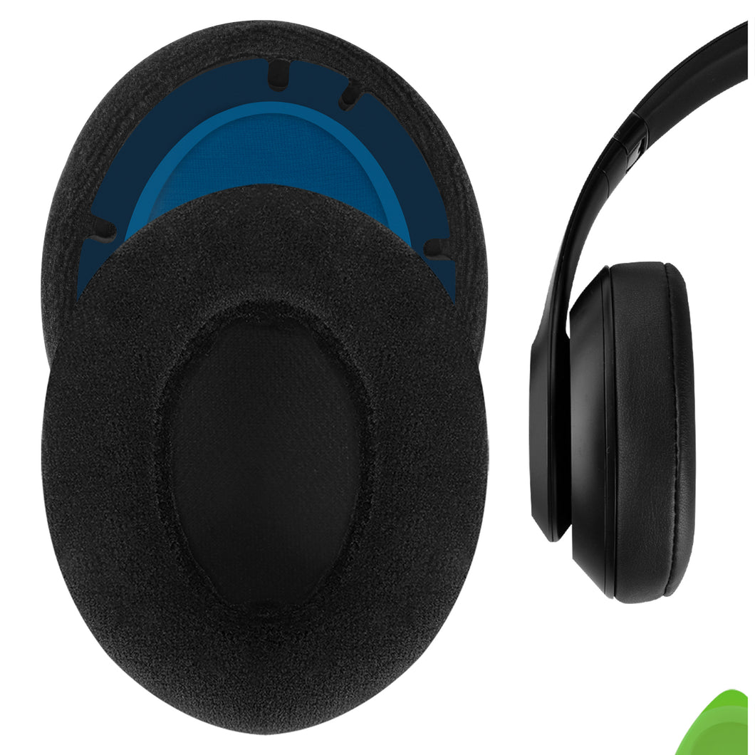 Geekria イヤーパッド Comfort 互換性 パッド ビーツバイドクタードレ Beats Studio 3, Studio 3.0 Wireless (A1914) ヘッドホンに対応 パッド イヤー / イヤーカップ ( ベロア / ブラック)