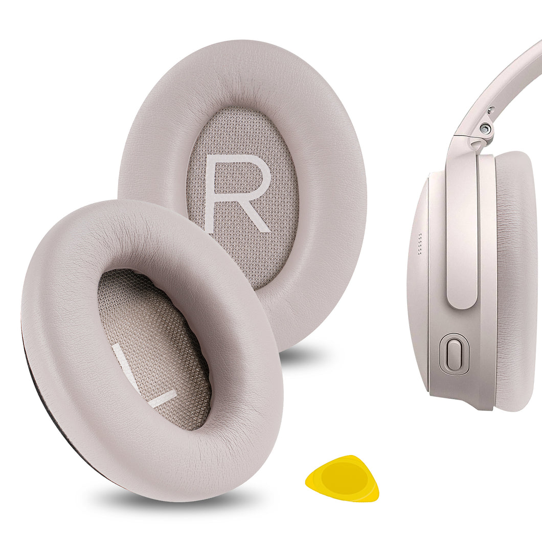Geekria イヤーパッド QuickFit 互換性 パッド ボーズ Bose New QuietComfort QC45, QC35, QC35 ii, QC25, QC15, QC2, AE2, AE2i, AE2w, SoundTrue, SoundLink AE 2 ヘッドホンに対応 パッド イヤー / イヤーカップ プロテインレザー (砂岩)