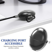 画像をギャラリービューアに読み込む, Geekriaシリコンカバー 互換性 ファーウェイHuawei Freebuds 6 対応 True Wireless Earbuds 充電ケースカバー 外装カバーキーホルダーフック付き、充電ポートアクセス可能
