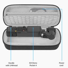 画像をギャラリービューアに読み込む, Geekria 収納ケース 互換性 DJI Osmo Pocket 4 対応、持ち運び可能な耐衝撃ハードシェル保護ポーチ、充電器・ケーブル・SDカード・アクセサリー用トラベルオーガナイザー（ダークグレー）
