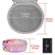 画像をギャラリービューアに読み込む, Geekria ケース NOVA ヘッドホンケース 互換性 ハードケース 旅行用 ハードシェルケース ビーツバイドクタードレ Beats Studio Pro, Studio3, Studio2.0, Studio Wireless に対応 収納ポーチ付き (ピンクの大理石)
