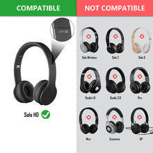 画像をギャラリービューアに読み込む, Geekria イヤーパッド QuickFit 互換性 パッド ビーツバイドクタードレ Beats SoloHD On-Ear ヘッドホンに対応 パッド イヤー / イヤーカップ ( プロテインレザー / ブラック)
