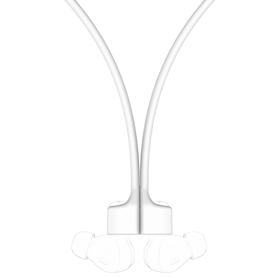 Geekria イヤホン 2個パック マグネット式紛失防止ストラップ Airpods フルレンジ、SAMSUNG、Anker Soundcore 対応 ソフト素材イヤホンストラップ ヘッドホンネックロープコード (ホワイト)