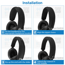 画像をギャラリービューアに読み込む, Geekria カバー 互換性 ヘッドバンドカバー JBL LIVE 650BTNC, LIVE 500BT, LIVE 400BT, E55BT, E45BT Wireless 対応 ネオプレン製 ヘッドバンドクッション ヘッドバンドプロテクター 簡単に装着 工具不要 (ブラック)
