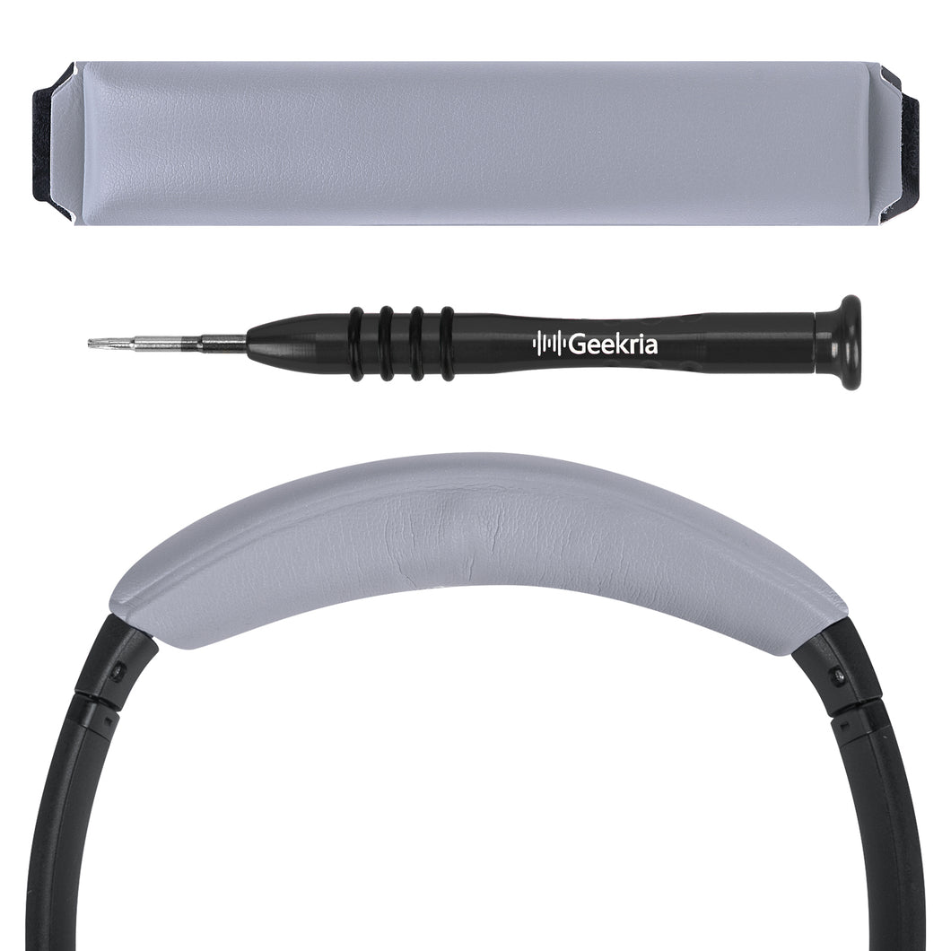 Geekria ヘッドバンド 互換性 ヘッドホンヘッドバンド プロテインレザー パッド ボーズ Bose QC35 II, QC35, QuietComfort SE, QCSE 対応 交換用 (グレー)