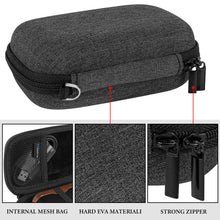 画像をギャラリービューアに読み込む, Geekria シールド イヤフォン ケースソニー Sony WF-1000XM3 ボーズ Bose SoundSport Free 完全ワイヤレス イヤフォンに対応 交換用ハードシェル トラベル キャリング バッグ カラビナ クリップ付き (ブラック)
