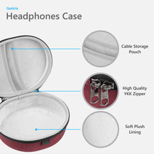 画像をギャラリービューアに読み込む, Geekria Shield ヘッドホンケース スカルキャンディ Skullcandy Crusher EVO/ANC 2/360、Crusher 1080、 ANCHesh 3 など対応 交換用ハードシェル・トラベルキャリングバッグ（ケーブル収納付き） (ディープレッド)

