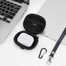 画像をギャラリービューアに読み込む, Geekria シールド イヤフォン ケースソニー Sony WF-1000XM6, LinkBuds Open, LinkBuds Fit, WF-1000XM5, WF-1000XM4, WF-C700N 完全ワイヤレス イヤフォンと互換性あり、交換用ハードシェル トラベル キャリング バッグカラビナ クリップ付き (黒)
