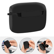 画像をギャラリービューアに読み込む, Geekria シリコン カバー 互換性 カバー Jabra Elite Active 65t 対応 True Wireless Earbuds 充電ケース充電ケースカバー 外装カバー キーホルダーフック付き、充電ポートアクセス可能 (Black)
