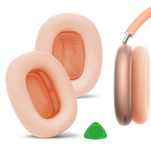 画像をギャラリービューアに読み込む, Geekria イヤーパッド Comfort 互換性 パッド アップル AirPods MAX (A2096), AirPods MAX2 (A3184) ヘッドホンに対応 パッド イヤー / イヤーカップ (メッシュファブリック/オレンジ)
