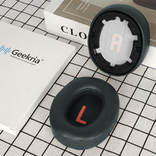 画像をギャラリービューアに読み込む, Geekria イヤーパッド QuickFit 互換性 パッド ジェイビーエル JBL JR460 ヘッドホンに対応 パッド イヤー / イヤーカップ プロテインレザー (チタングレー)
