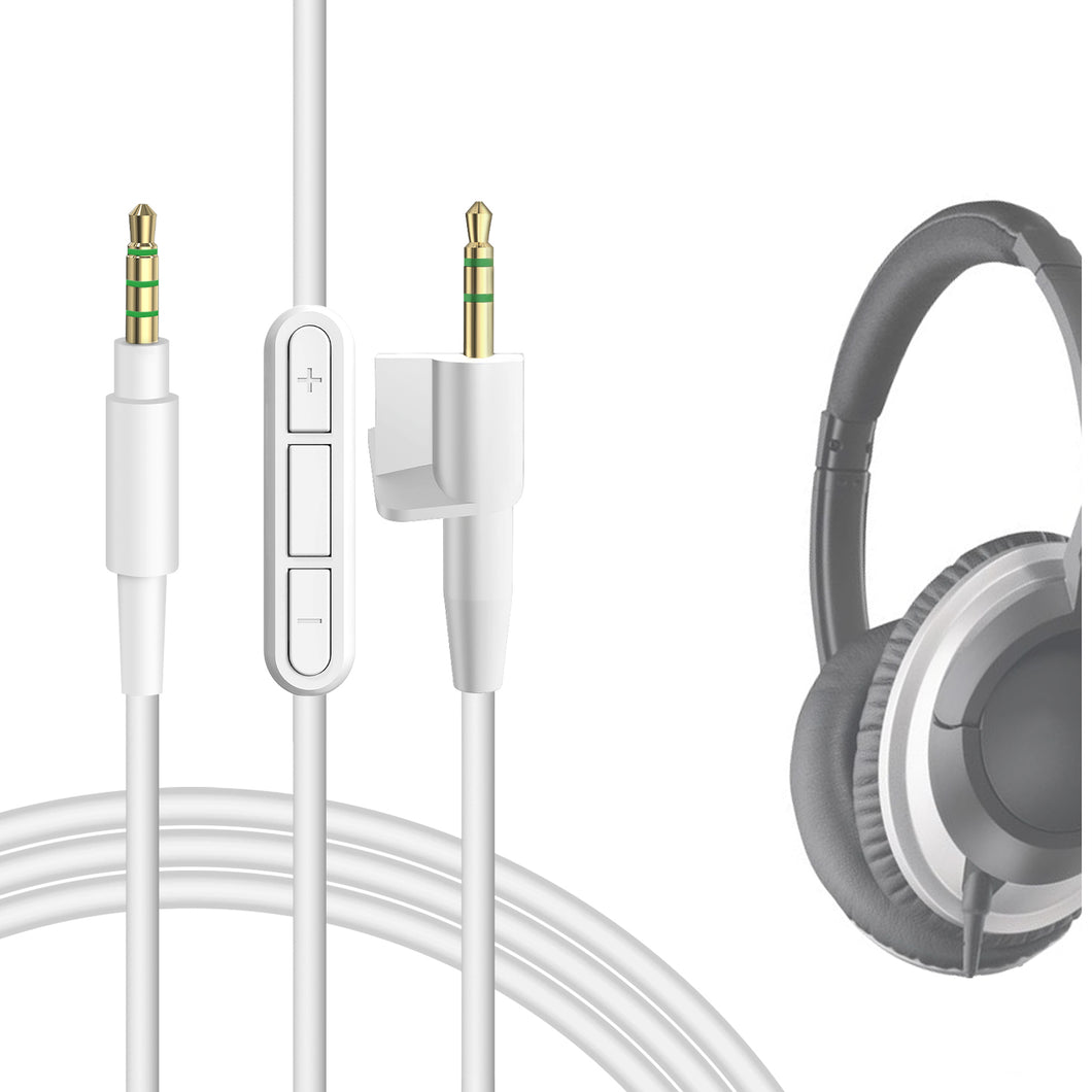 Geekria ケーブル 互換性 オーディオコード ボーズ Bose AE2 AE2i AE2w ヘッドホンケーブル、2.5mm AUX に適合する インラインマイクと音量コントロール 1.7m