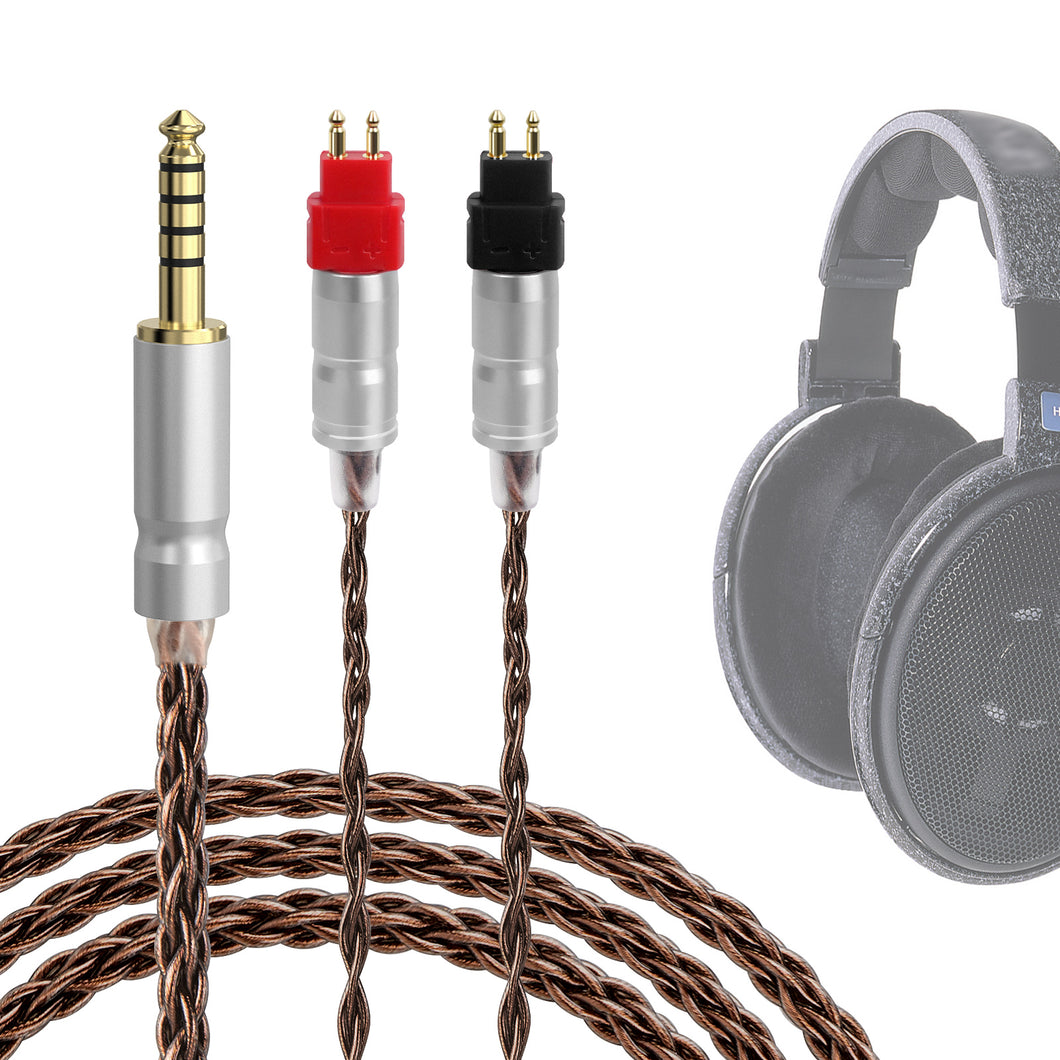 Geekria Apollo アップグレード オーディオ ケーブル、ゼンハイザー Sennheiser HD 600、HD 650、HD 660S2、HD 6XX ヘッドホン対応、4.4mm プラグ交換用ヘッドホンコード、高解像度オーディオ愛好家向け (4.9 フィート / 1.5 m)