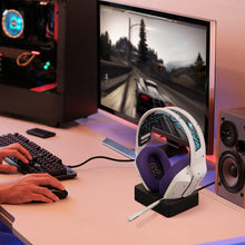 画像をギャラリービューアに読み込む, Geekria ヘッドフォン充電スタンド ロジクール Logicool G733 Lightspeed ワイヤレス ゲーミング ヘッドセット用 3D プリント樹脂充電ドック マグネットスタンド 充電ベース (ブラック)
