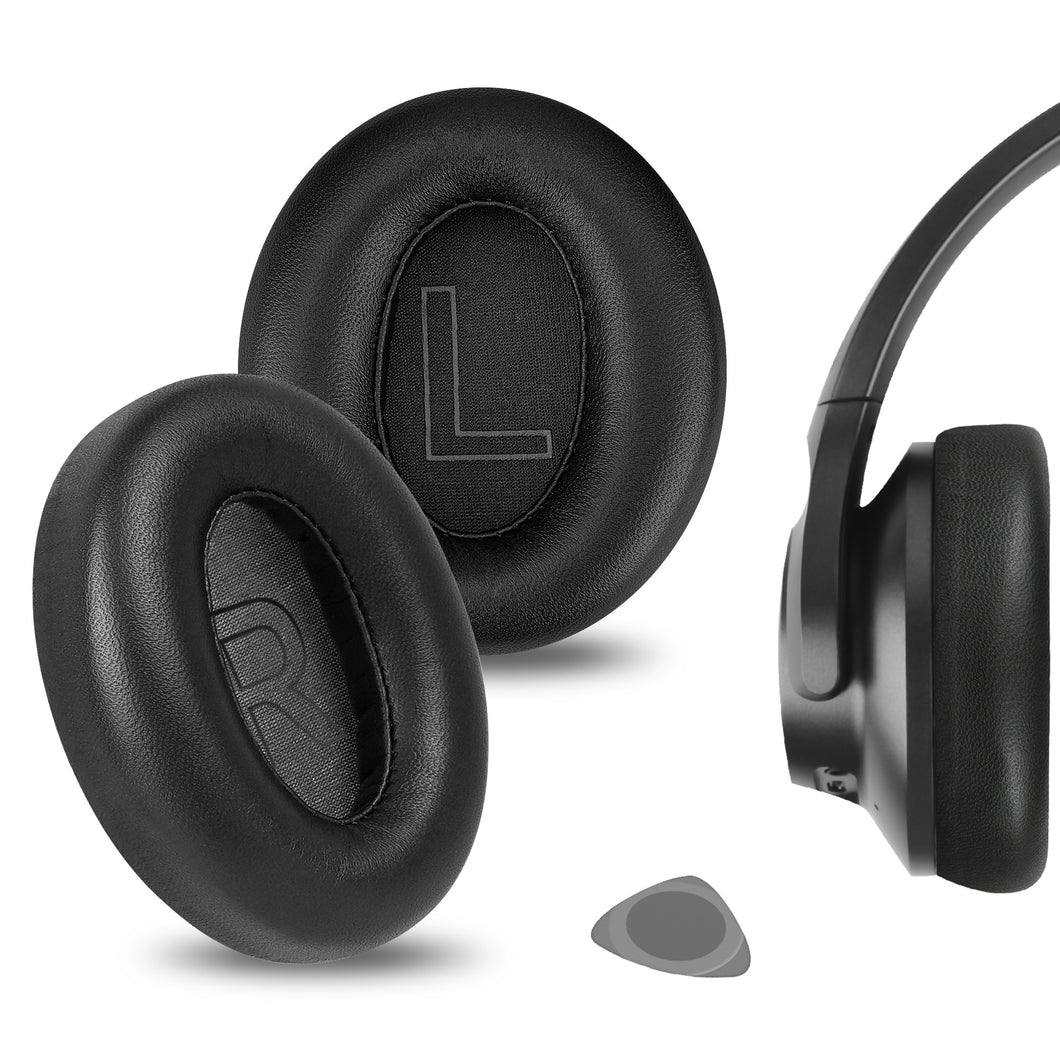 Geekria イヤーパッド Elite 互換性 パッド アンカー Anker Life Q20, Q20+, Q20i, Life 2 Headphones (Not Fit for Life 2 Neo) ヘッドホンに対応 パッド イヤー / イヤーカップ (ラムスキン / ブラック)