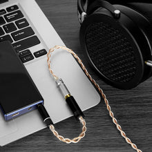 画像をギャラリービューアに読み込む, Geekria Apollo バランス接続ケーブル 2.5mm四極 バランス（オス）→ 4.4mm五極バランス（メス）接続ケーブル 交換プラッグ 変換ケーブル 4芯 15.5cm (4N OCC単結晶銅と単結晶銀 混編)
