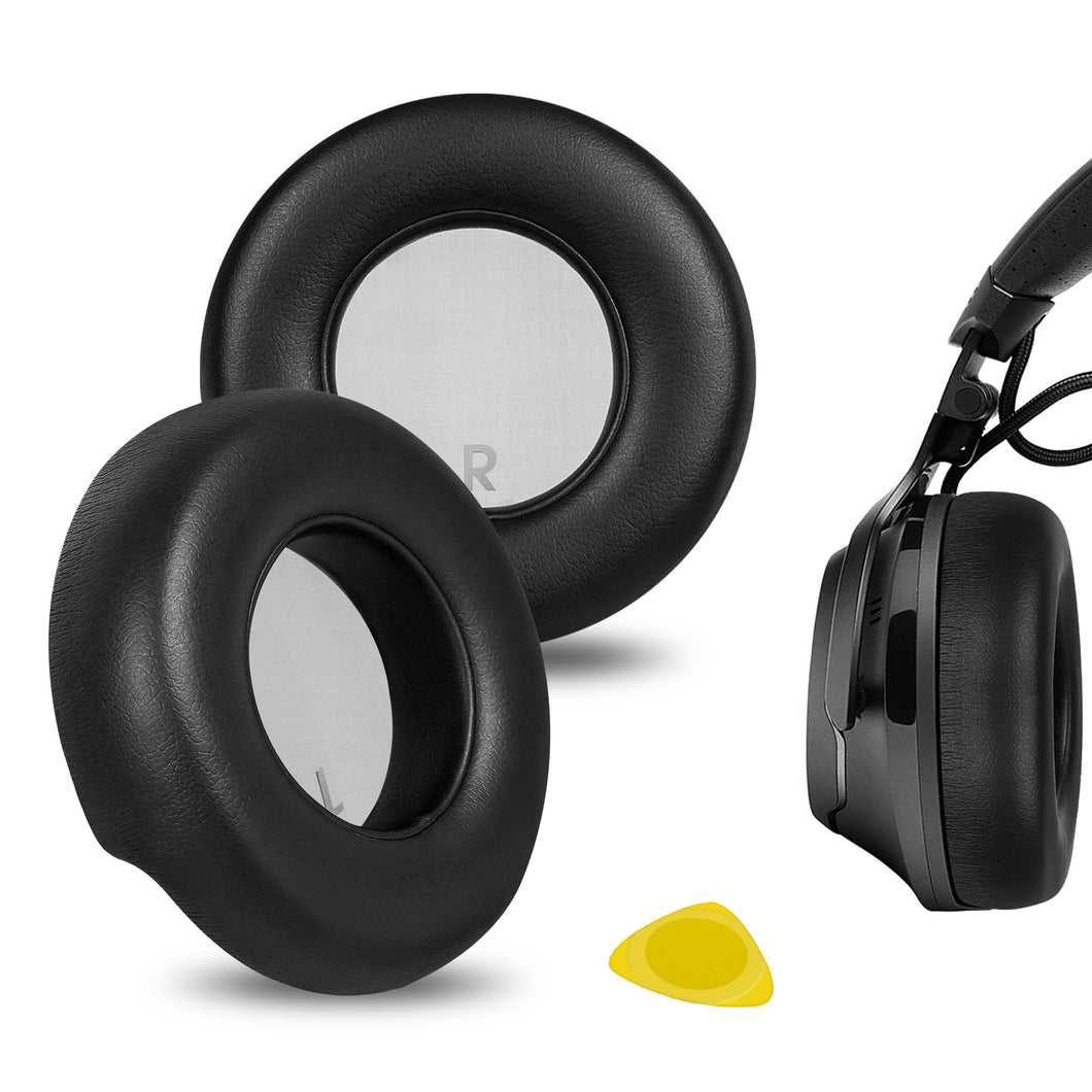 Geekria イヤーパッド QuickFit 互換性 パッド ジェイビーエル JBL CLUB 700BT ヘッドホンに対応 パッド イヤー / イヤーカップ プロテインレザー (黒)