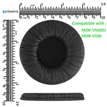画像をギャラリービューアに読み込む, Geekria イヤーパッド QuickFit 互換性 パッド ソニー SONY MDR-V500DJ, MDR-V500, WH-CH520 ヘッドホンに対応 イヤパッド/イヤークッション/イヤーカップ ( レザーレット / ブラック )

