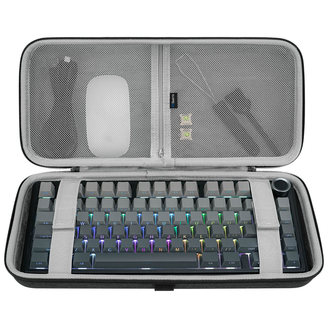 Geekria 75% キーボードケース、84キーゲーミングキーボード用ハードシェルトラベルキャリーバッグ、Keychron K2、ロジクール Logicool POP Keys / MX Mechanical Mini、AULA F75 Pro / AULA F75 75% (エクストラスペース) に対応