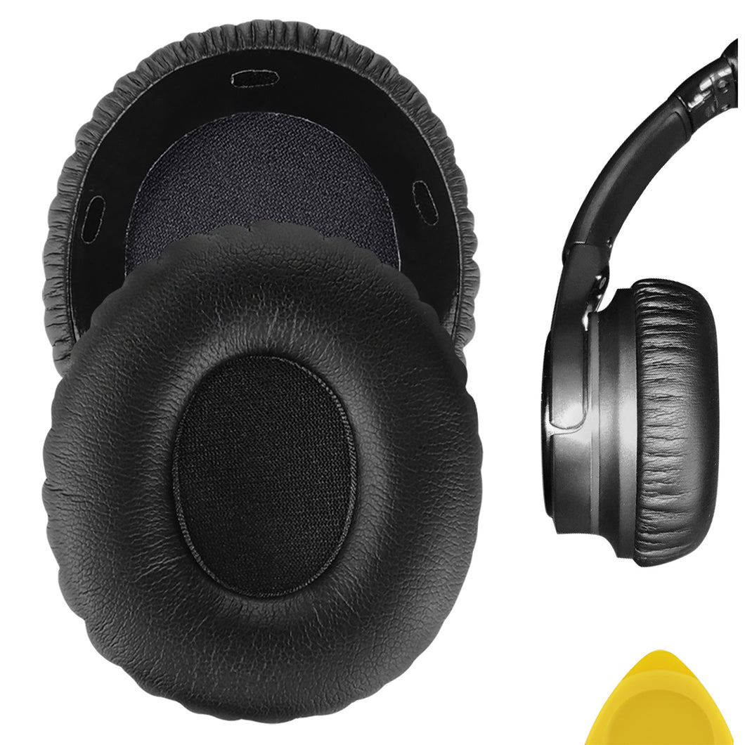 Geekria イヤーパッド QuickFit 互換性 パッド ソニー S0NY MDR-10RC ヘッドホンに対応 パッド イヤー / イヤーカップ (プロテインレザー / ブラック)