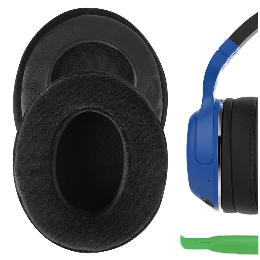 Geekria イヤーパッド Comfort 互換性 パッド スカルキャンディSkullcandy Hesh, Hesh 2.0, Hesh 2 Wireless, Crusher Over-Ear ヘッドホンに対応 イヤパッド/イヤークッション/イヤーカップ ベロア ( ブラック )