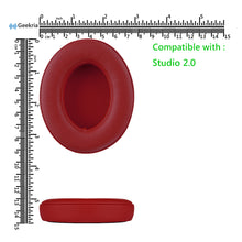 画像をギャラリービューアに読み込む, Geekria QuickFit イヤーパッド 互換性 パッド ビーツバイドクタードレ Beats Studio 2.0 (2nd Gen Bluetooth) Studio2 (B0501) ヘッドホンに対応 イヤパッド/イヤークッション/イヤーカップ ( プロテインレザー / 赤 )
