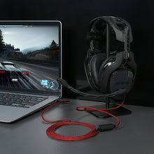 画像をギャラリービューアに読み込む, Geekria ゲーミングオーディオケーブル Astro A40 tr、A40、A30、A10 Gen 2、A10Gaming 対応 ナイロン編みヘッドセットケーブル 3.5mm 補助交換用ステレオケーブル ミュートコントロール付き (6 フィート / 2 m) レッド
