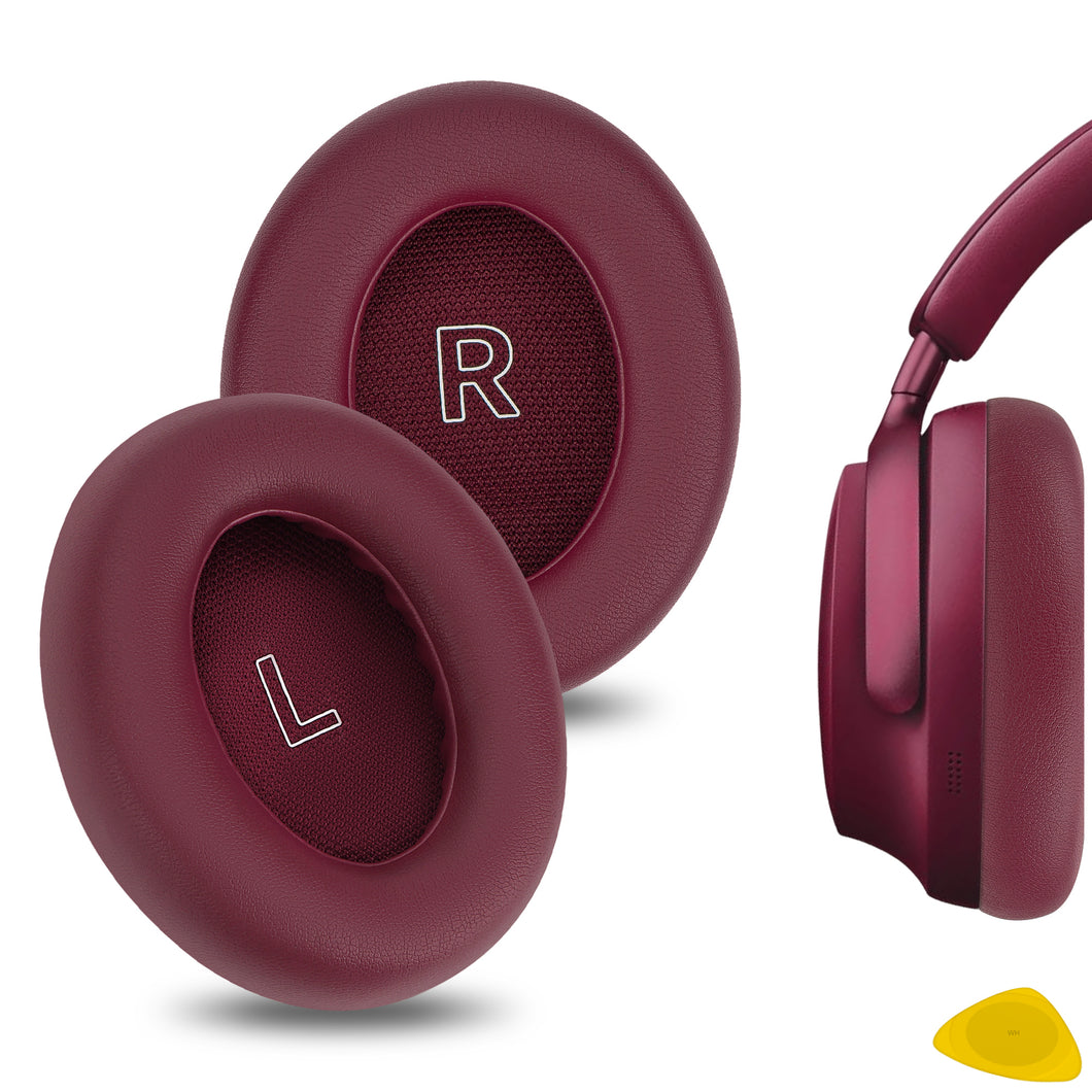 Geekria イヤーパッド QuickFit 互換性 パッド ボーズ Bose QuietComfort Ultra ヘッドホンに対応 パッド イヤー / イヤーカップ プロテインレザー (ディーププラム)