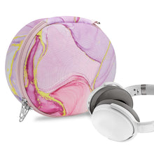 画像をギャラリービューアに読み込む, Geekria NOVA ヘッドホンケース ゼンハイザー Sennheiser PXC 480、Momentum Wireless 3、HD 450SE/458BT など対応 交換用ハードシェル トラベルキャリーバッグ ケーブル収納付き (ピンクマーブル)
