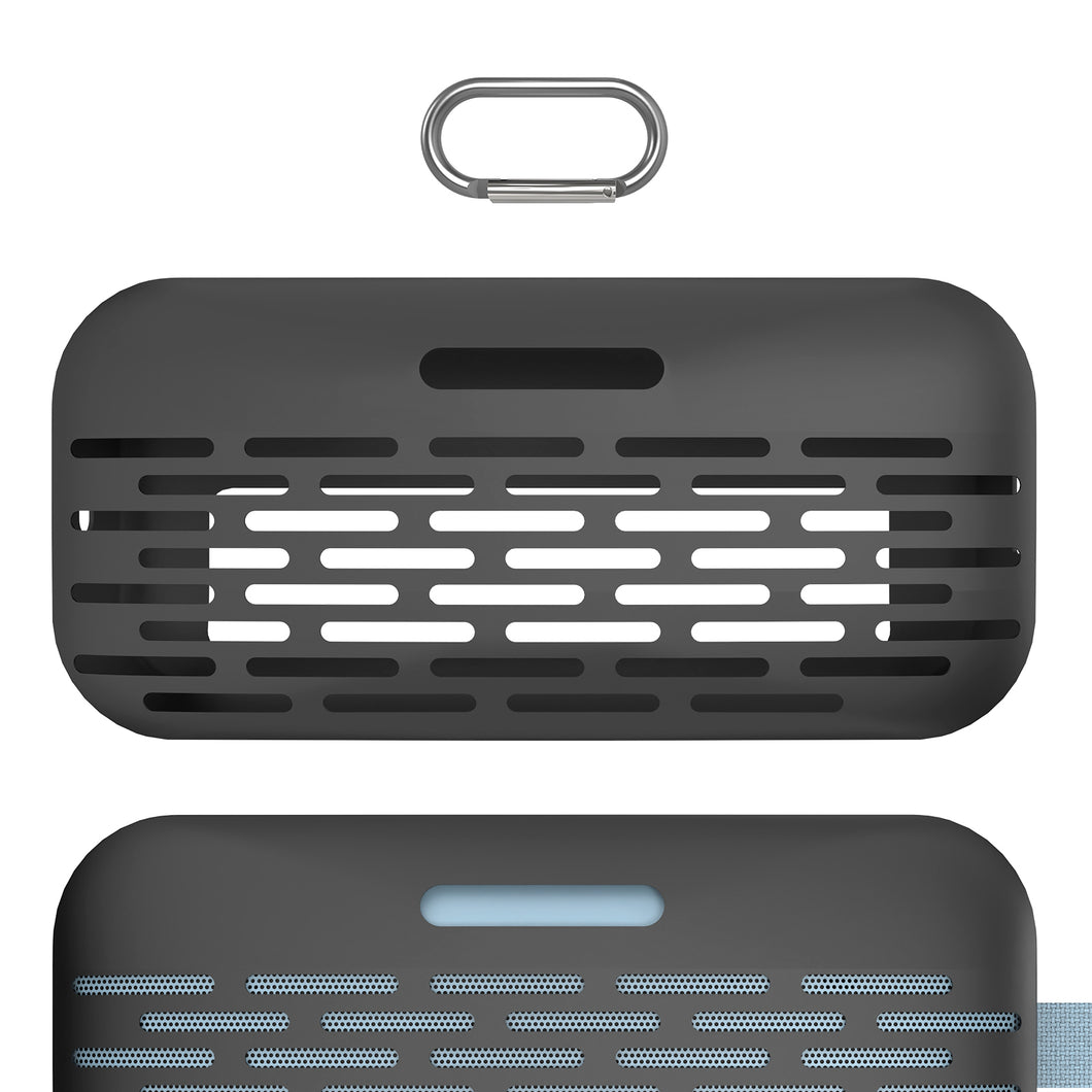 Geekria シリコーン スピーカーケース カバー 互換性カバーボーズ Bose SoundLink Flex Gen 1 に 対応 保護用の防水ソフトスキン、Bluetoothスピーカーケース、キーホルダーフック付き (Black)