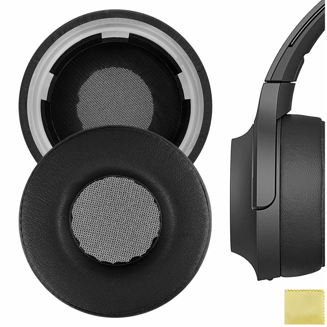 Geekria イヤーパッド QuickFit 互換性 パッド ソニー Sony WH-H800 ヘッドホンに対応 パッド イヤー / イヤーカップ ( プロテインレザー / ブラック )