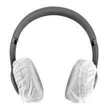画像をギャラリービューアに読み込む, Geekria カバー 200個入(100ペア) ヘッドホンカバー 不織布 使い捨て イヤーパッドカバー ストレッチニット オンイヤー ヘッドホン用 劣化防止、防塵 (小 / 白)
