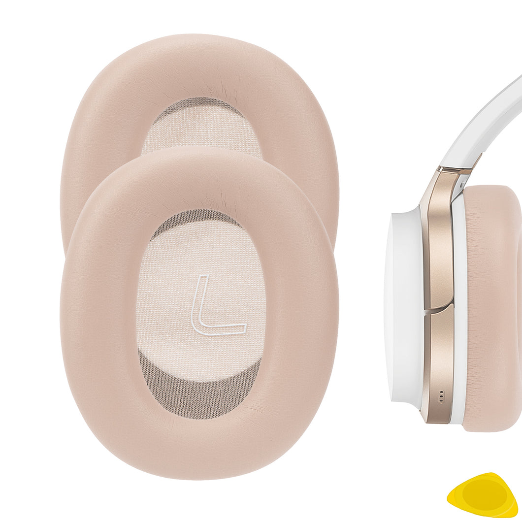 Geekria イヤーパッド QuickFit 互換性 パッド エディファイアー Edifier W860NB Pro ( Not Compatible with Edifier W860NB Gen1 ) ヘッドホンに対応 パッド イヤー / イヤーカップ ( プロテインレザー/ライトブラウン)