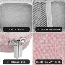 画像をギャラリービューアに読み込む, Geekria Shield イヤホンケース ジェイビーエル JBL Vibe Buds 2, Tune Beam, Vibe Beam 2, Tune Buds 2 トゥルーワイヤレスイヤホンに対応 交換用ハードシェル トラベルキャリーバッグ ケーブル収納付き (ピンク)
