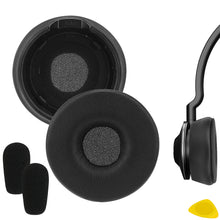 画像をギャラリービューアに読み込む, Geekria イヤーパッド QuickFit 互換性 パッド ジャブラ Jabra Engage 55/65/75 (Stereo Version) ヘッドホンに対応 パッド イヤー / イヤーカップ (Do Not Fit Engage 50, Engage 55/65/75 Mono Version) (プロテインレザー/黒)
