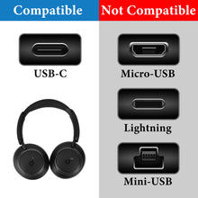 画像をギャラリービューアに読み込む, Geekria 充電ケーブル 互換性 Type-C 充電コード USB to USB-C オーディオテクニカ Audio-Technica ATH-M50xBT2, オーディオテクニカ ATH-CKS50TW2, 悲しげな Shokz New OpenFit 2 に対応 (黒/30cm 2パック)
