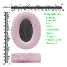 画像をギャラリービューアに読み込む, Geekria イヤーパッド Comfort 特厚 互換性 パッド HyperX Cloud II, 2, Cloud III, 3, Mix, Alpha, Cloud Flight, Stinger, 2, 2 Core, Revolver S ヘッドホンに対応 パッド イヤー / イヤーカップ (メッシュファブリック / ピンク)
