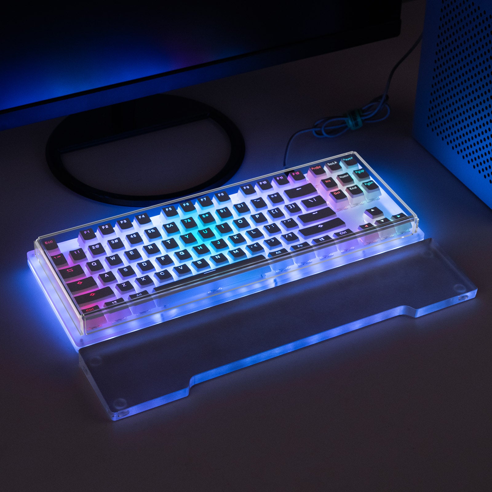 Geekria アクリル TKL キーボード リストレスト、80% レイアウト