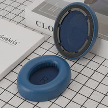 画像をギャラリービューアに読み込む, Geekria イヤーパッド QuickFit 互換性 パッドワンモア 1MORE SonoFlow ヘッドホンに対応 パッド イヤー / イヤーカップ プロテインレザー (青)
