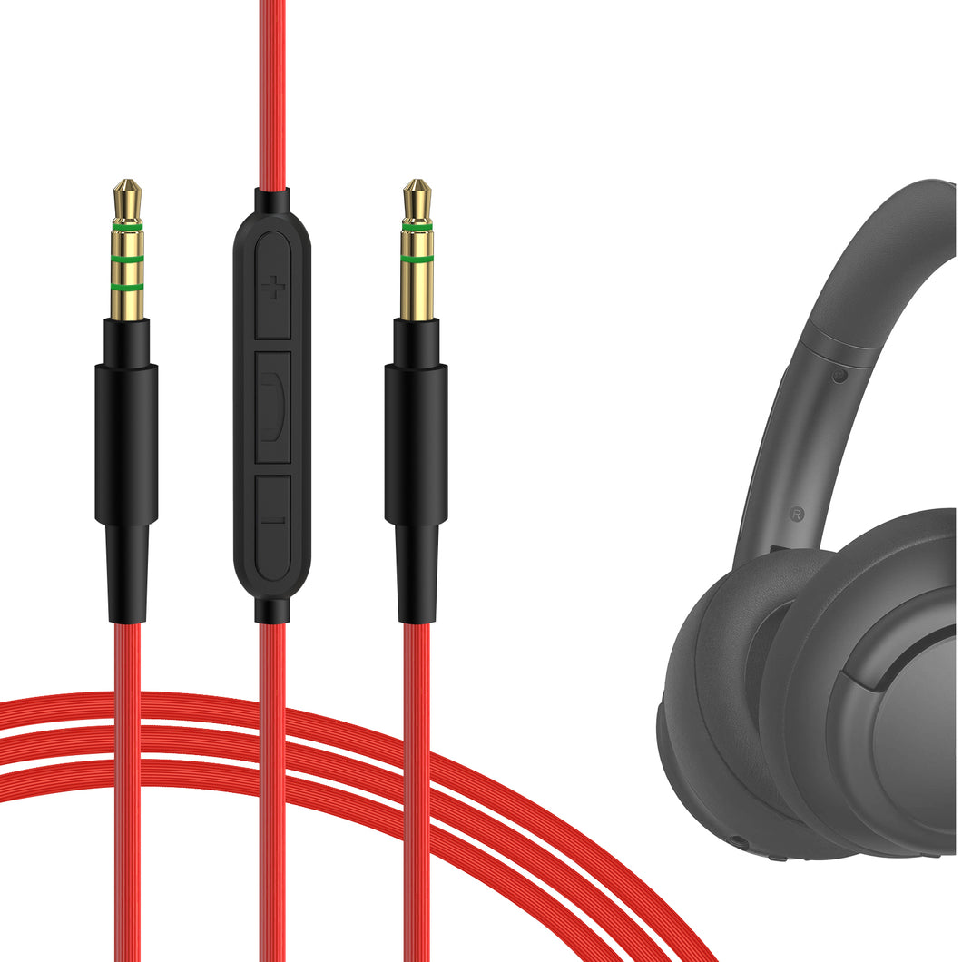 Geekria ケーブル 互換性 オーディオコード アンカーAnker Soundcore H30i, Space One, Q20i, Space Q45, Life Q35, Life Q30, Vortex, Life 2 Neo ヘッドホンケーブル、3.5mm に適合するインラインマイクと音量コントロール 1.2m