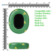 画像をギャラリービューアに読み込む, Geekria イヤーパッド QuickFit 互換性 パッド スカルキャンディ Skullcandy Crusher Wireless/Crusher EVO/Crusher ANC, Hesh3/HeshEVO/HeshANC, Venue ANC ヘッドホンに対応 パッド イヤー / イヤーカップ (プロテインレザー / ゼルダ・グリーンの三角形)
