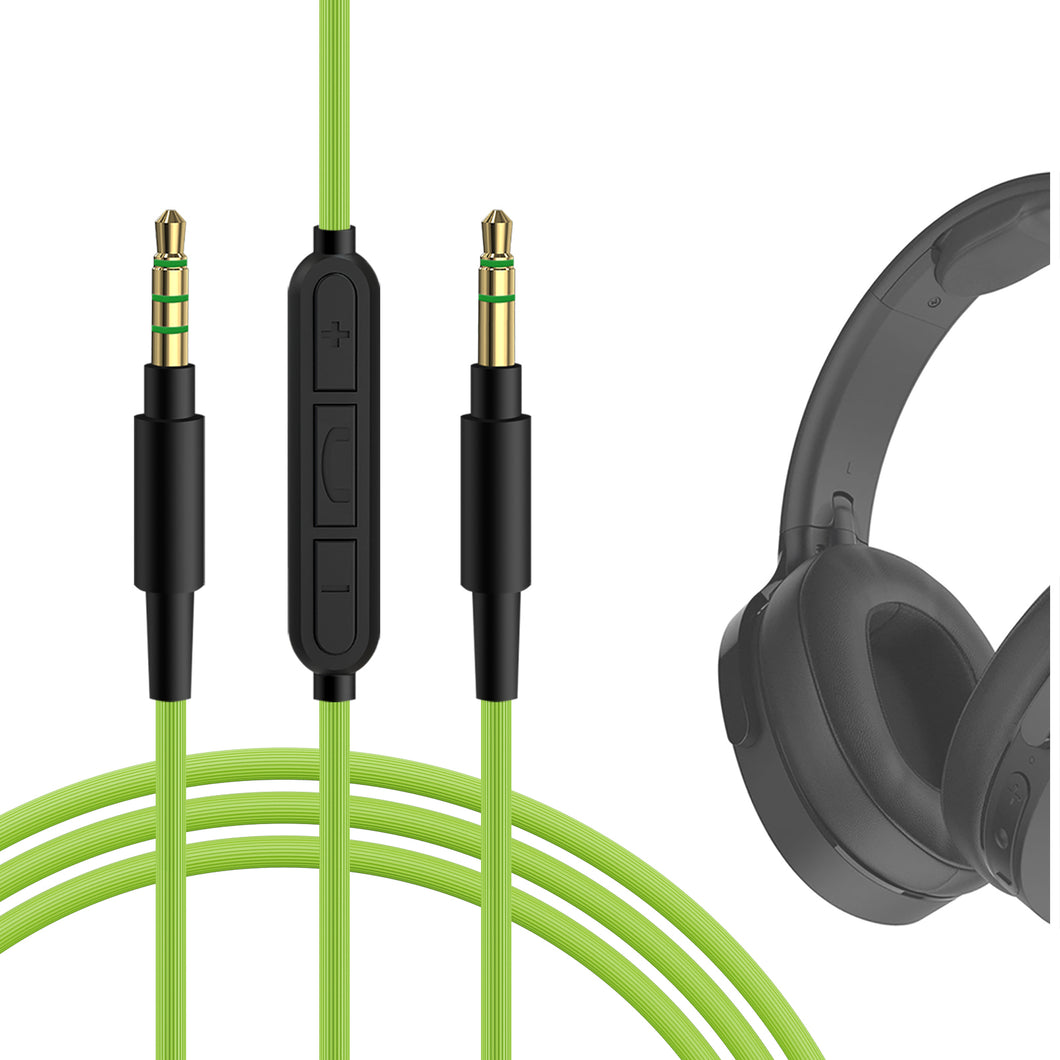 Geekria ケーブル 互換性 オーディオコード スカルキャンディ Skullcandy Hesh Evo, Hesh 3, Crusher Evo, Grind, Riff 2 ヘッドホンケーブル、3.5mm AUX に適合する インラインマイクと音量コントロール 1.2m
