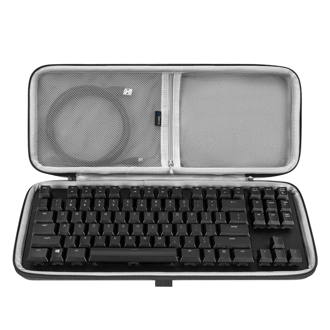 Geekria TKL キーボードケース、レイザー Razer BlackWidow Lite TKL、Keychron K8 / K8 Pro、スティールシリーズ SteelSeries New Apex 9 TKL / Apex Pro TKL Gen 3 対応、メカニカル ゲーミング キーボード用ハードシェル トラベル キャリーバッグ (スリム)