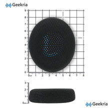 画像をギャラリービューアに読み込む, Geekria イヤーパッド Comfort 互換性 パッド ジャブラ Jabra Evolve2 65 (65MS 65UC USB)/ Evolve2 40 (40UC 40MS USB)/ Elite 45h On-Ear Wireless ヘッドホンに対応 パッド イヤー / イヤーカップ メッシュファブリック (黒)
