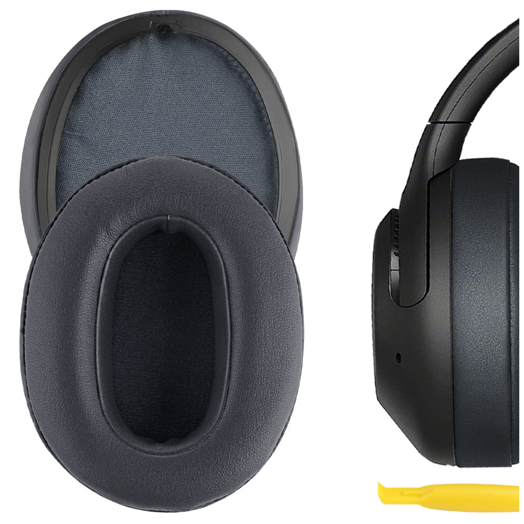 Geekria イヤーパッド QuickFit 互換性 パッド ソニー Sony WH-XB900N/ WH-CH710N/ WH-CH720N/ WH-RF400/ MDR-RF895RK ヘッドホンに対応 パッド イヤー / イヤーカップ (プロテインレザー / グレー )
