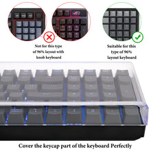 画像をギャラリービューアに読み込む, Geekria キーボード ダストカバー 透明アクリル キーパッドカバー Keychron K4、RK Royal KLUDGE RK100、Nuphy Air96 V2、LOFREE Flow ロープロファイル メカニカルキーボード 100 キーに対応
