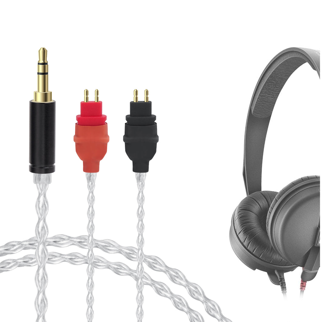 Geekria アップグレード ケーブル ゼンハイザー Sennheiser HD 25, HD 25-1, HD 25-1 II, HD 25-C, HD 25-13 等ヘッドホン 対応 オーディオ ケーブル 単結晶銀 4芯 (3.5mmプラグ)